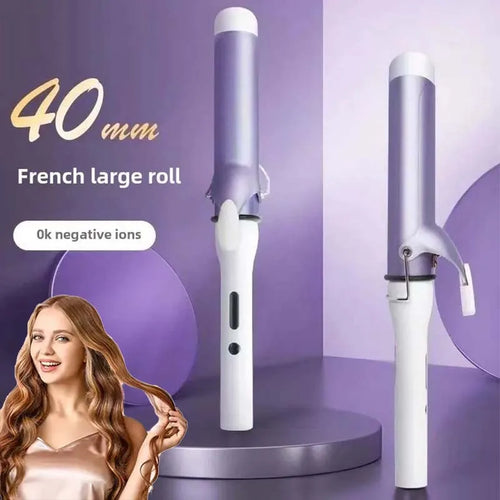 Portable Barrel Curling Wand 40Mm Large Wave Curler Rod Home Big Barrel Negative Iron Professional Hair Curler Styling Tools