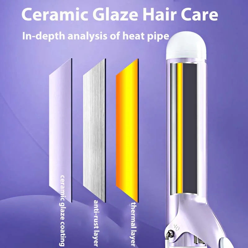 Portable Barrel Curling Wand 40Mm Large Wave Curler Rod Home Big Barrel Negative Iron Professional Hair Curler Styling Tools